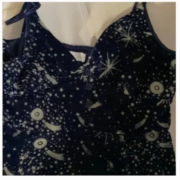 ⭐️ Roof Tops Peasant Boho Hipster Minimal Modern Art Sky Hippie Moon Star Dress - Picture 6 of 6